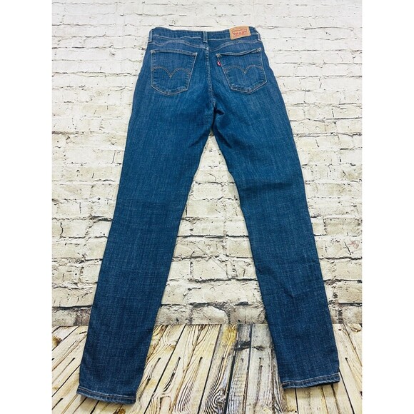 Levis Jeans Womens Sz.28 Blue 721 High Rise Skinny Ankle Stretch Denim Dark Wash - Picture 5 of 16